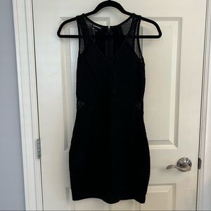 small black lace bebe dress